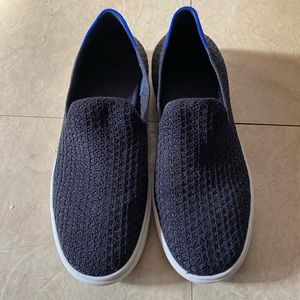 Rothy’s Retired Black Honeycomb Slip-On Sneakers Size 8.5
